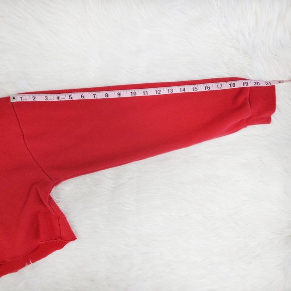 Vintage Chicago Bulls Cropped Hoodie S Small Red NBA Basketball Jordan Pippen - Picture 12 of 12